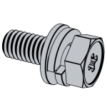 GB 9074.13-1988 十字槽凹穴六角頭螺栓、彈簧墊圈和平墊圈組合件